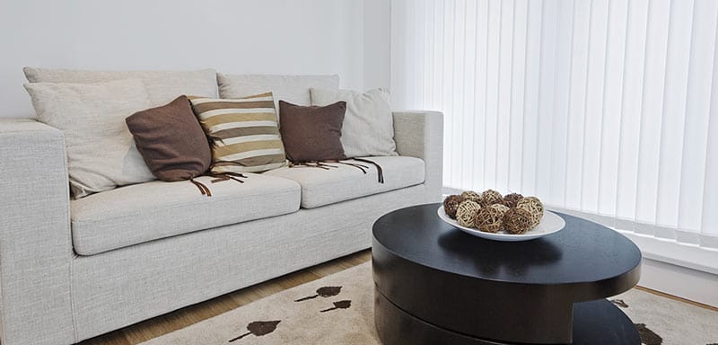 Persianas para Sala – Persiana vertical de tela blanca