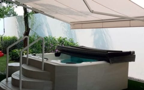 toldo retractil jardin jacuzzi