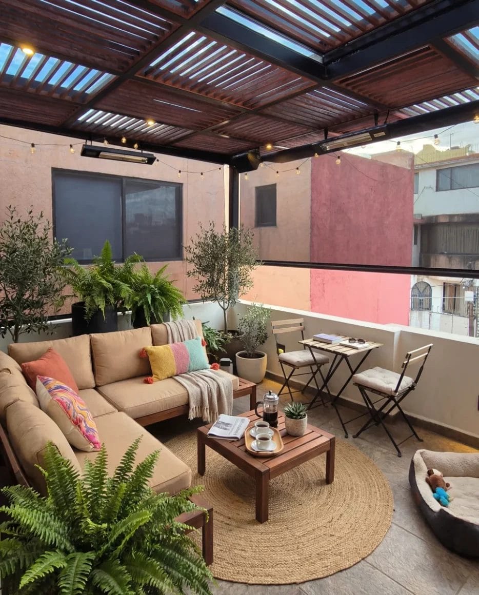 persiana para exterior en balcon