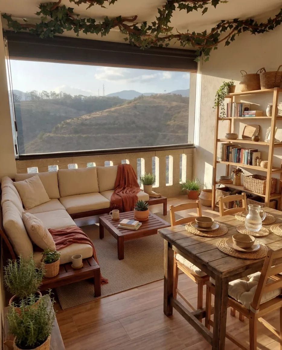 persiana para exterior en casa de campo