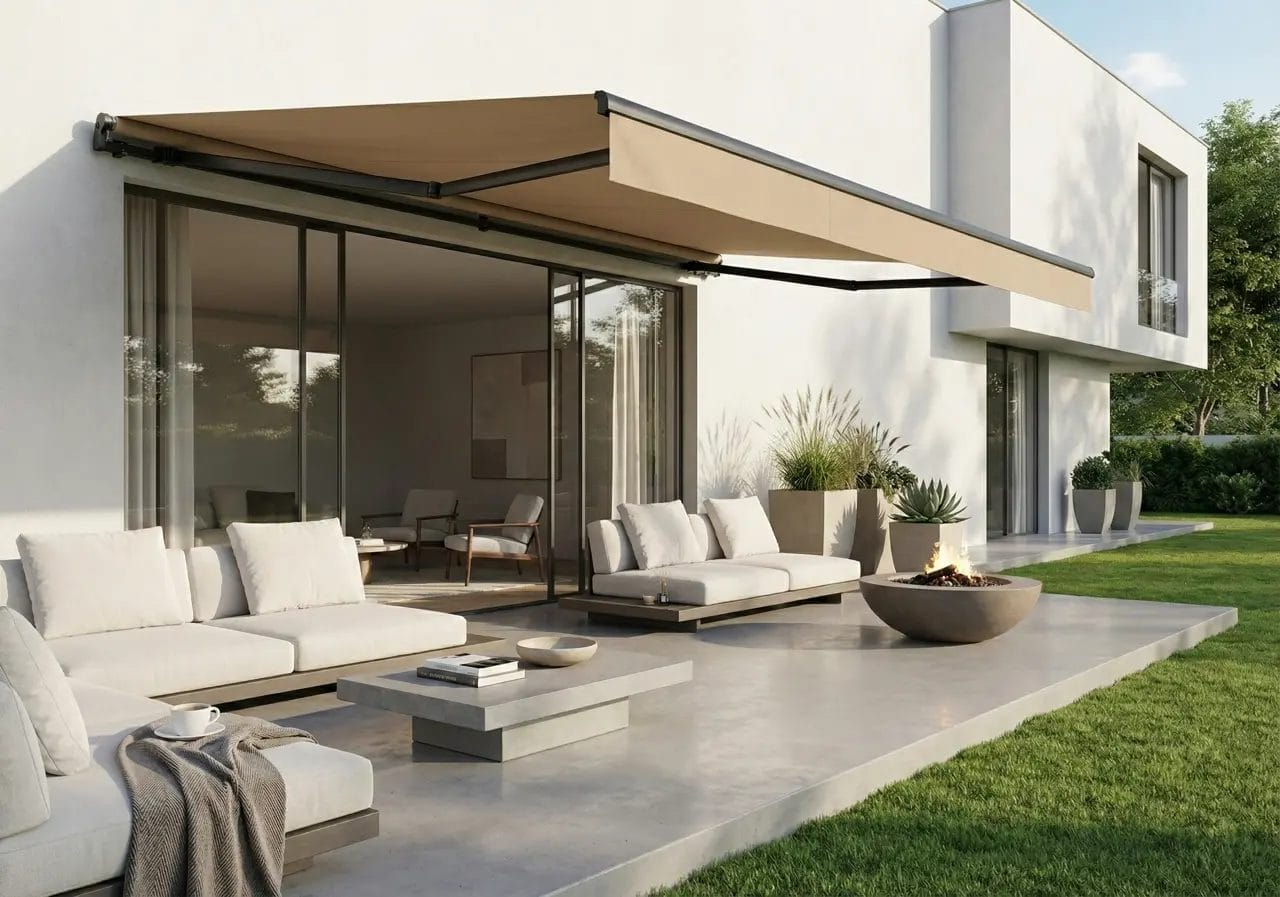 Toldo Retráctil en casa de lujo