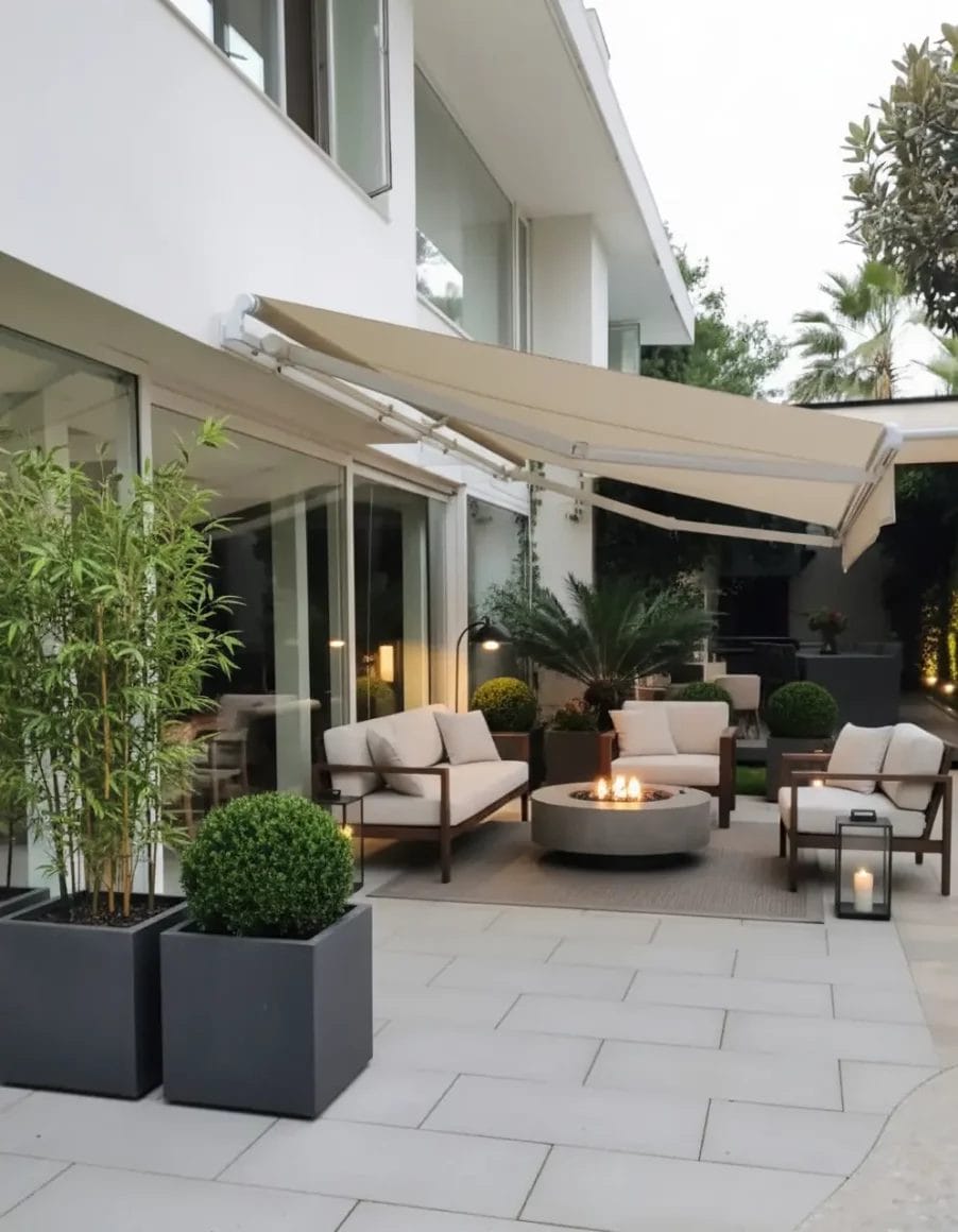 Toldo Retráctil en casa moderna