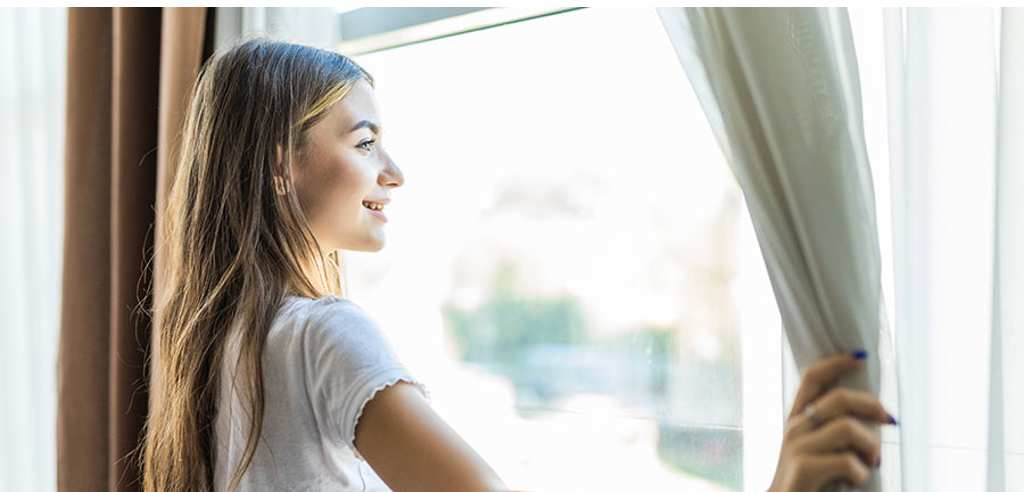 tipos de tejidos de cortinas para habitación juvenil