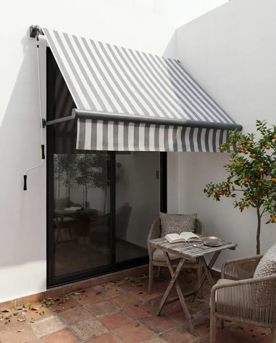 toldo de 90 grados patio