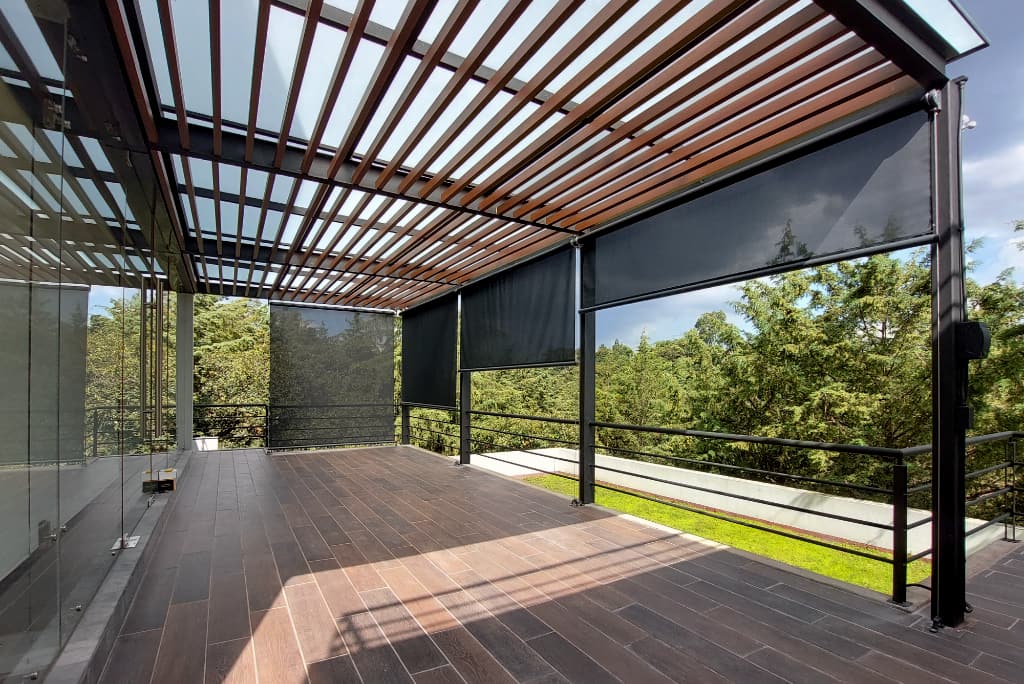 toldo vertical terraza de lujo