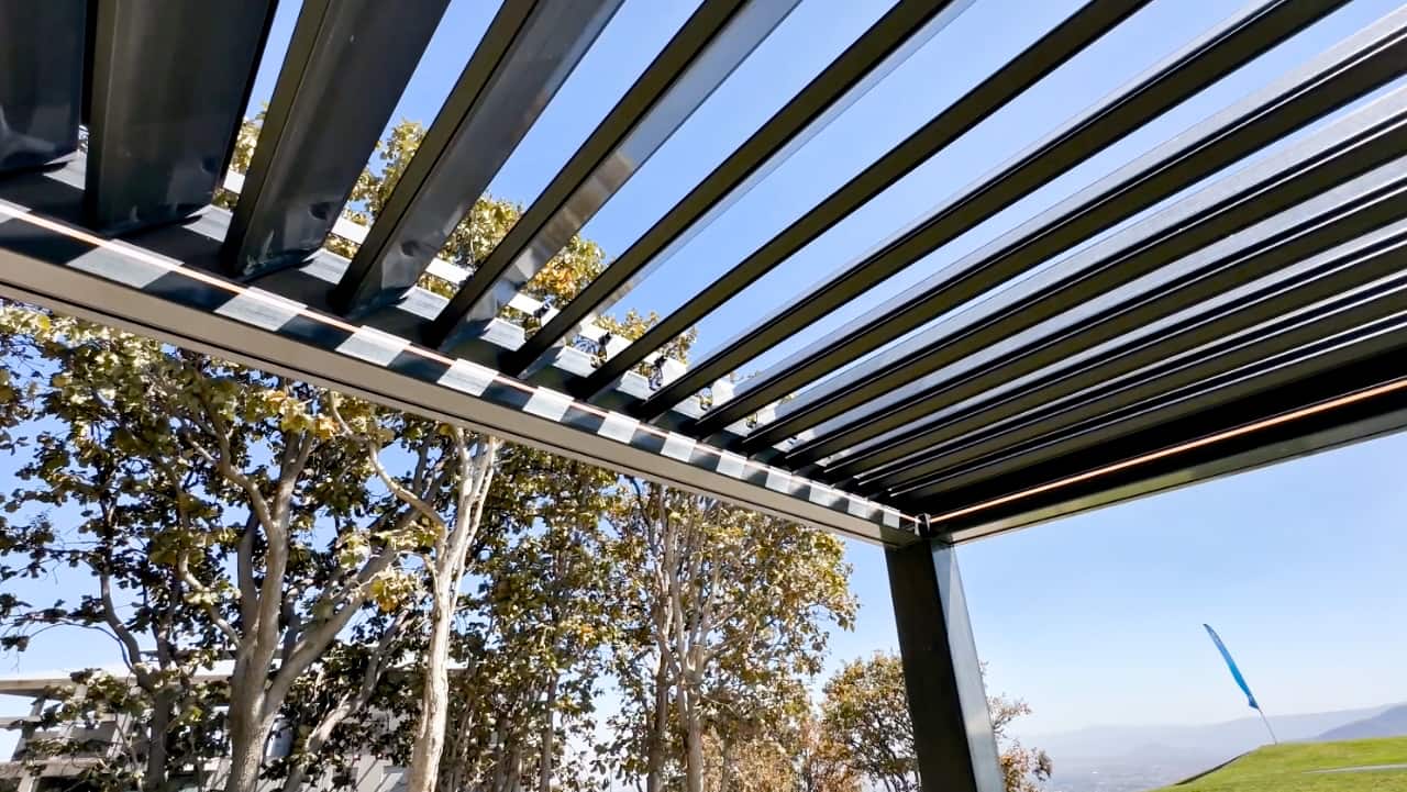 pergola abierta techo