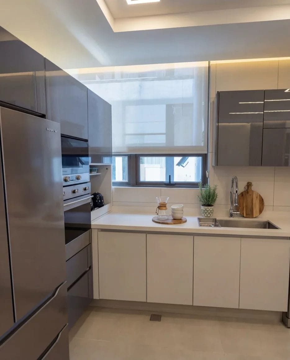 persianas enrollables en una cocina en polanco