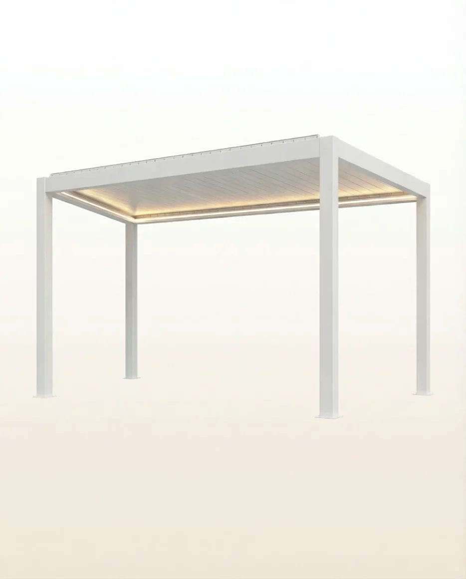 render pergola blanca 3x4